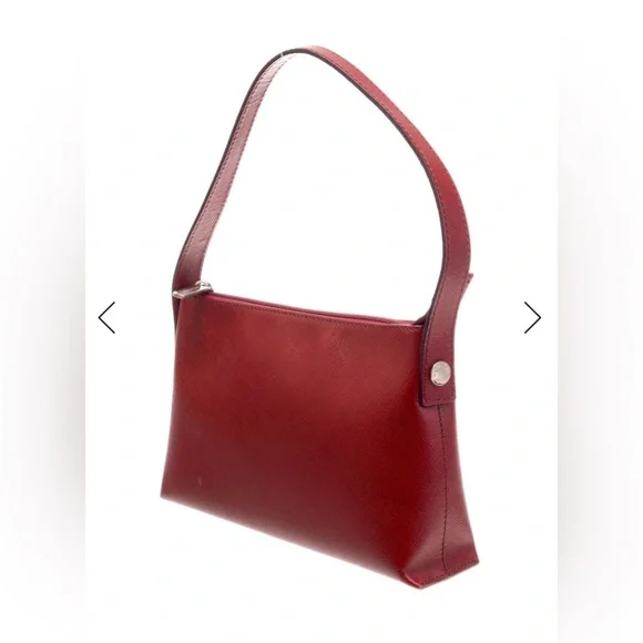 Burberry Deep Red Burgundy Ox Blood Leather Top Handle Shoulder Bag - Picture 1 of 6